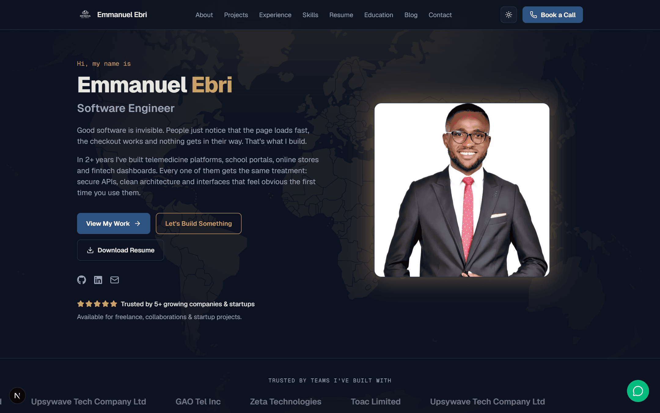 Portfolio Website screenshot