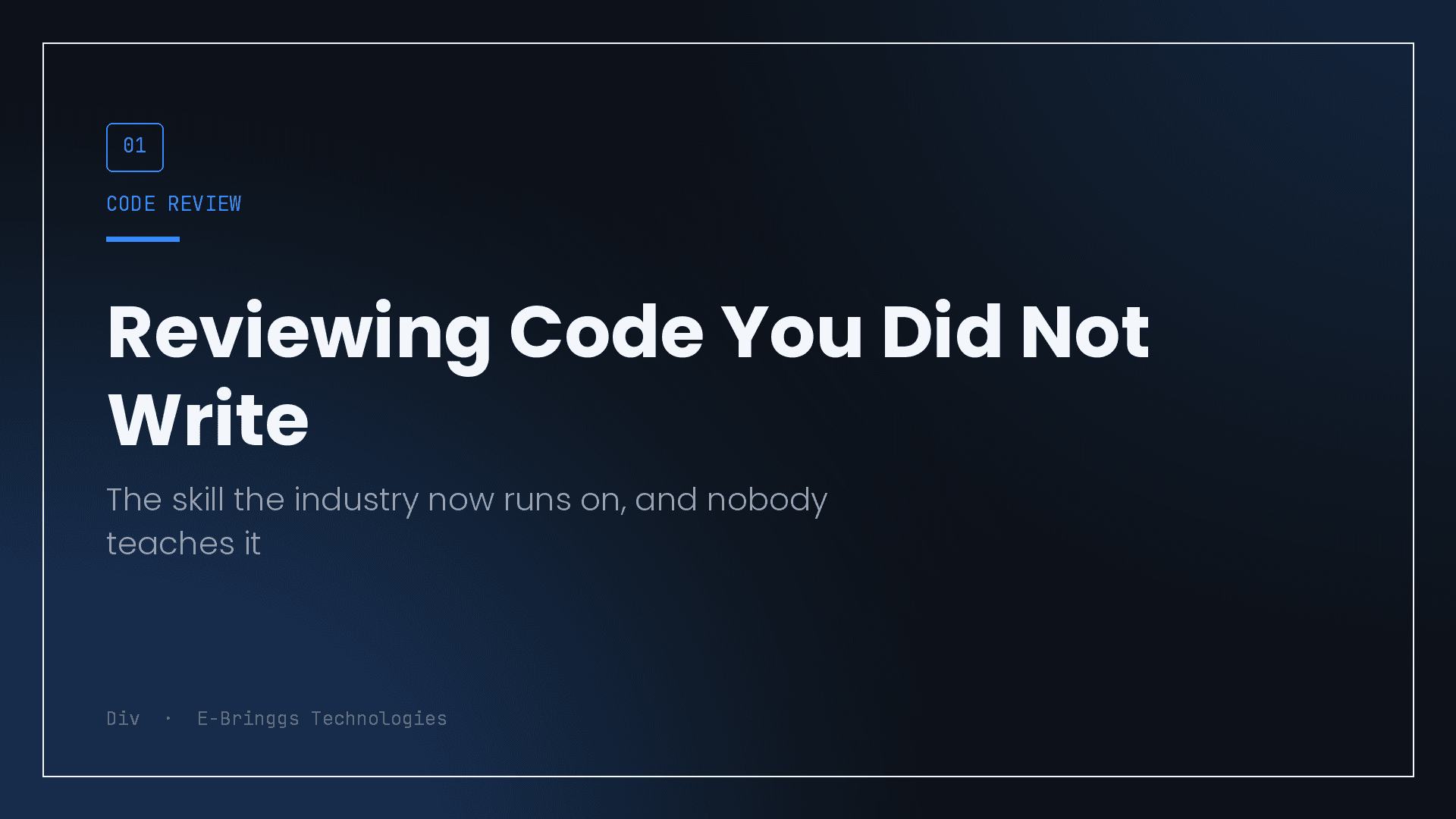 Reviewing Code You Did Not Write cover