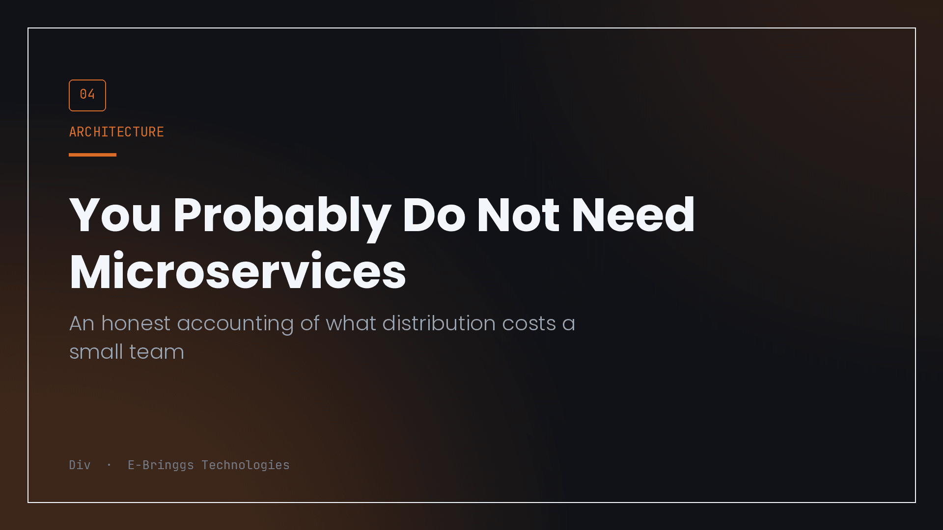 You Probably Do Not Need Microservices cover